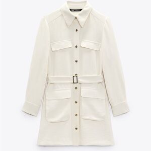 Zara belted short pocket dress